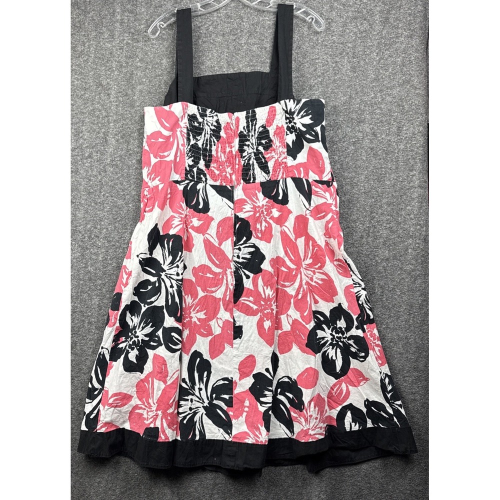 R&K Originals Woman 20W Pink Black Floral Sundress Cottagecore Twee Retro Dress - Picture 2 of 6